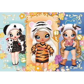 Clementoni Na Surprise Supercolor Velvet – Non Ni 104 pièces floqué-Fabriqué en Italie Enfants de 6 Ans Puzzle Dessin animé, 