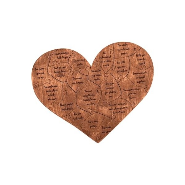 20 Reasons Why I Love You Puzzle Pieces, I Love You Cadeau romantique pour mari, épouse, petit ami, petite amie, Saint-Valent