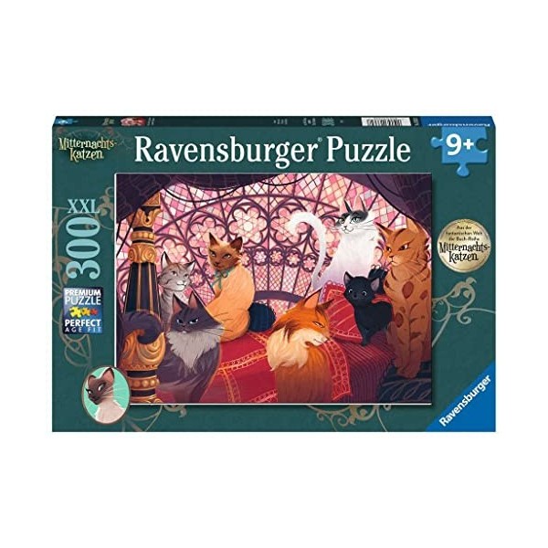 Ravensburger enfants-13362-À la Recherche du Collier magique-300 pièces XXL-Chats de Minuit-Puzzle pour Enfants à partir de 9