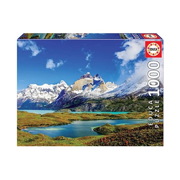 Educa - Torres Del Paine, Patagonie | Puzzle de 1000 pièces | Mesure approximative: 68 x 48 cm | Inclut Fix Puzzle pour accro