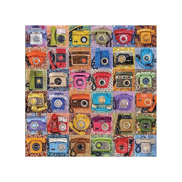 Galison 9780735371996 Eastern Bloc Telephones Jigsaw Puzzle, Multicoloured, 500 Pieces