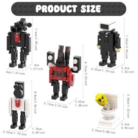 5 Pièces 3D Toilettes Personnage Blocs de Construction Jouet de Toilette Jouet éducatif-AméLiore LImagination et La Capacité