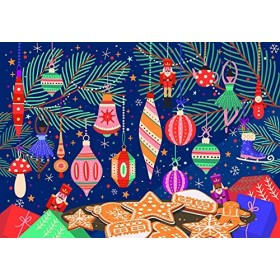 Gibsons 200 pièces en Forme de Boule de Noël – Sucre et épices | Puzzle Durable pour Adultes Games