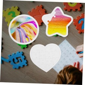 6 Pièces Puzzle ébauches de Sublimation Les Jouets denfants Jouets pour Les Tout-Petits énigmes Casse-tête Vierge Casse-tête