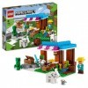 LEGO 21184 Minecraft La Boulangerie, Jouet de Village, Figurines de Creeper, Épée et Animal, Cadeau Anniversaire Garçons et F