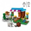 LEGO 21184 Minecraft La Boulangerie, Jouet de Village, Figurines de Creeper, Épée et Animal, Cadeau Anniversaire Garçons et F