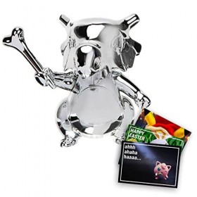 Lively Moments Pokémon Figurine de collection Tragosso / Cubone en argent et carte de vœux exclusive