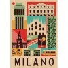 Clementoni- Style in The City Milano – 1000 pièces, Puzzle Ville, Illustrations dauteur, Vertical, Divertissement pour Adult