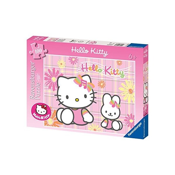 Ravensburger - 10893 - Puzzle Enfant - Hello Kitty au Jardin - 100 Pièces