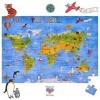 Amonev- Puzzle, 0714573399767, Motif Carte du Monde