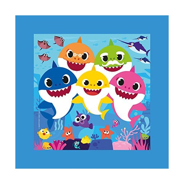 Clementoni Baby Shark-60 pièces Enfant, Puzzle avec Cadre-fabriqué en Italie, 6 Ans et Plus, 38807, No Color