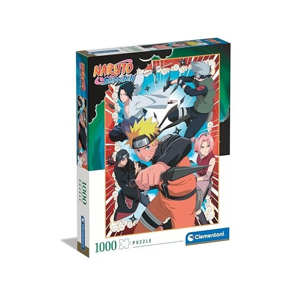 Clementoni Naruto Shippuden – 1000 pièces, Vertical, Divertissement pour Adultes, Puzzle Manga, Anime, fabriqué en Italie, 39