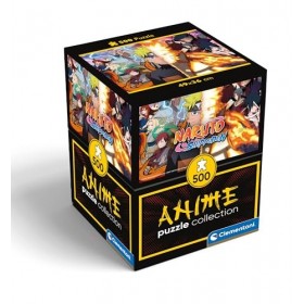 Clementoni Cube – Naruto Shippuden – 500 pièces, Horizontal, Divertissement pour Adultes, Puzzle Manga, Anime, fabriqué en It
