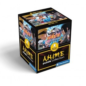 Clementoni Cube – Naruto Shippuden – 500 pièces, Horizontal, Divertissement pour Adultes, Puzzle Manga, Anime, fabriqué en It