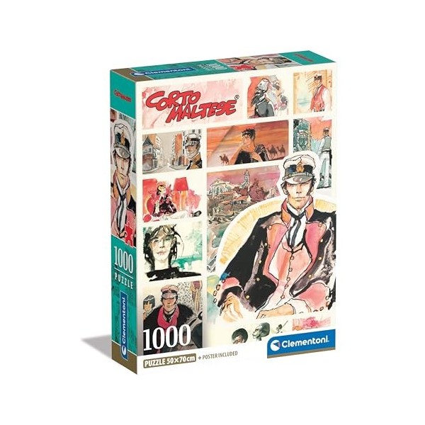 Clementoni Court Maltais – 1000 pièces, Puzzle Bande dessinée, Illustrations dauteur, Verticale, Divertissement pour Adultes