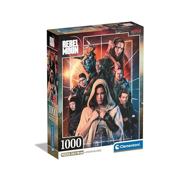 Clementoni Rebel Moon – 1000 pièces Netflix, Puzzle série TV, Vertical, Divertissement pour Adultes, fabriqué en Italie, 3986