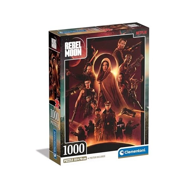 Clementoni Rebel Moon – 1000 pièces Netflix, Puzzle série TV, Vertical, Divertissement pour Adultes, fabriqué en Italie, 3986