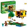 LEGO 21241 Minecraft La Cabane Abeille, Jouet De Construction, Ferme avec Maison Ã€ Construire, Zombie Et Figurines danimaux