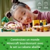 LEGO 21241 Minecraft La Cabane Abeille, Jouet De Construction, Ferme avec Maison Ã€ Construire, Zombie Et Figurines danimaux