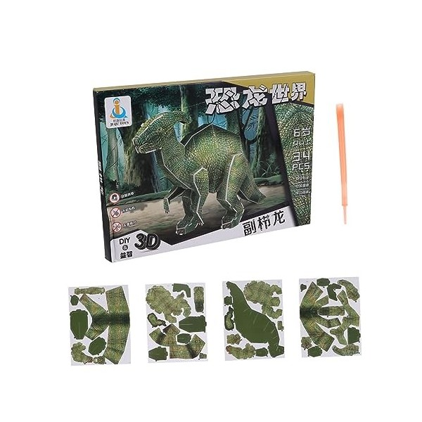 Vaguelly 1 Ensemble 39 Puzzle Dinosaure Puzzles De Bricolage Jouet Puzzle Enfant Jouet Casse-tête pour Enfants Empiler des Jo