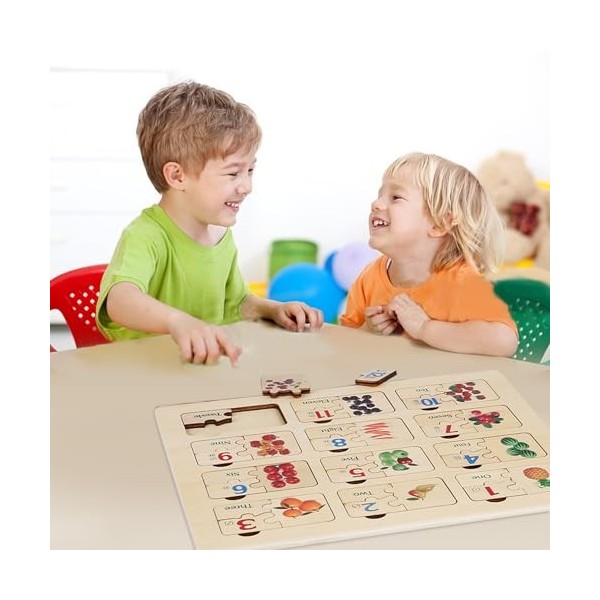 ANATUM Puzzles de nombres pour Les Tout-Petits | Puzzle cognitif des nombres | Tableau dactivités, Jouets de développement p