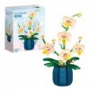 Naletie 606 Pcs Orchidée Plantes Bloc De Construction, Icons L’Orchidée Plantes, Kit Blocs De Construction Bouquet De Fleurs 