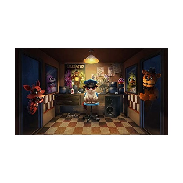 FNAF Puzzles Cinq Nuits Jeu de Puzzles en bois personnalisés Puzzles de sécurité pour violation de sécurité 1000 pièces/500 p