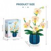 Naletie 606 Pcs Orchidée Plantes Bloc De Construction, Icons L’Orchidée Plantes, Kit Blocs De Construction Bouquet De Fleurs 