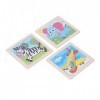 VGEBY 12pcs Puzzles Animaux, Puzzles de Cognition de Couleur en Bois Apprenant des Jouets éducatifs Préscolaires pour Les Tou