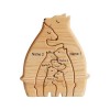 DAMLUX Puzzle dart personnalisé en bois en forme de famille dours en bois, sculptures dours en bois, ornement de bureau av