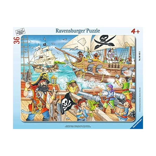 Ravensburger - Puzzle Enfant - Puzzle cadre 30-48 p - Lattaque des pirates - Dès 4 ans - 06165