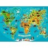 Ravensburger - Puzzle Enfant - Puzzle 150 p XXL - La carte du monde des animaux - 13287