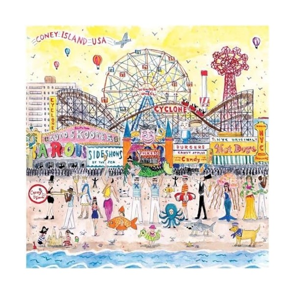 Michael Storrings Summer at The Amusement Park 500 Pc Puzzle