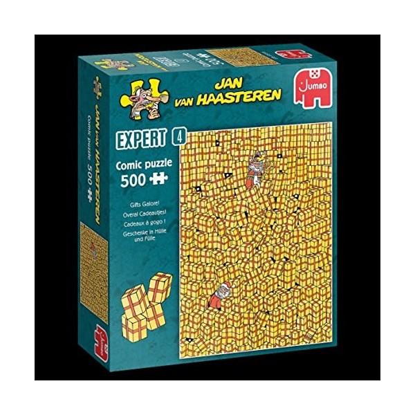 Jan van Haasteren- Weihnachtsmann Jumbo Jeux Expert Cadeaux en abondance 500 pièces – Puzzle pour Adultes, 20092