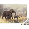 Puzzles pour Adultes 1000 pièces Puzzles pour Adultes Family Time Brain Challenge Puzzles | éléphant - Animal 38x26cm