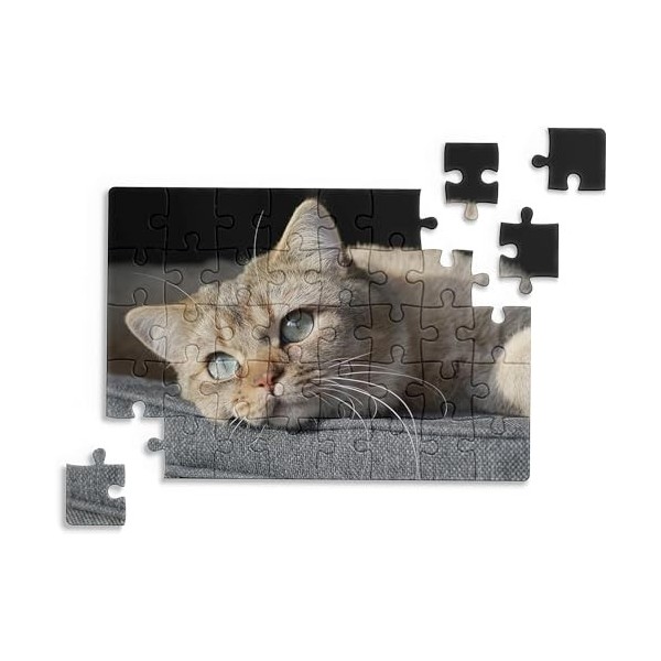 König Design Puzzle photo personnalisé avec votre propre image - Cadeau photo 18 x 23 cm / 108 pièces 