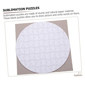 SEWACC 4 Pièces Puzzle Vierge Bricolage Artisanat De Puzzle De Transfert Puzzle De Sublimation Puzzle Blanc Scie Sauteuse Pap