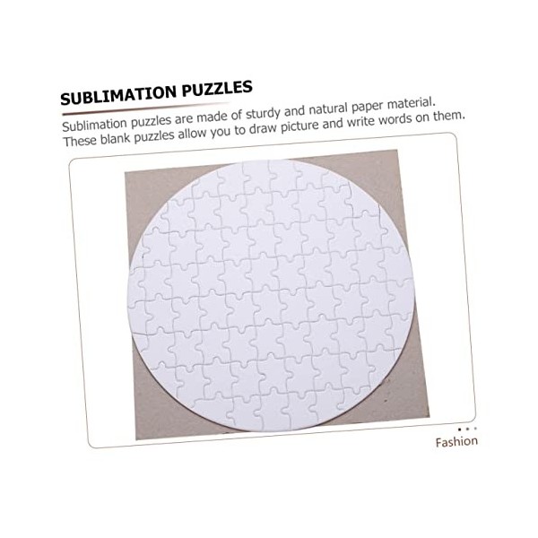 SEWACC 4 Pièces Puzzle Vierge Bricolage Artisanat De Puzzle De Transfert Puzzle De Sublimation Puzzle Blanc Scie Sauteuse Pap