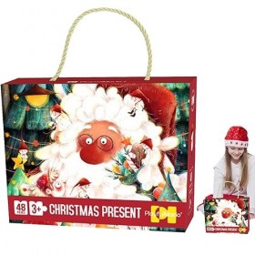 HANWEN Puzzle Jouet de Noël,Puzzle de Noël décoratif pour | Jouets de développement pour la Maison, soirée à thème, école, Ce