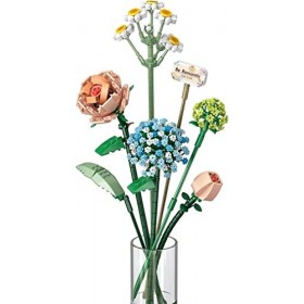 Bouquet de blocs de construction, 534 pièces, lot de jouets de construction, fleurs artificielles, jouets de construction, cr