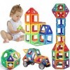 HuaMuDM 56 Pcs Jeu Bloc De Construction,Construction Magnetique Enfant,Bloc de Construction Magnétique,Blocs De Constructions