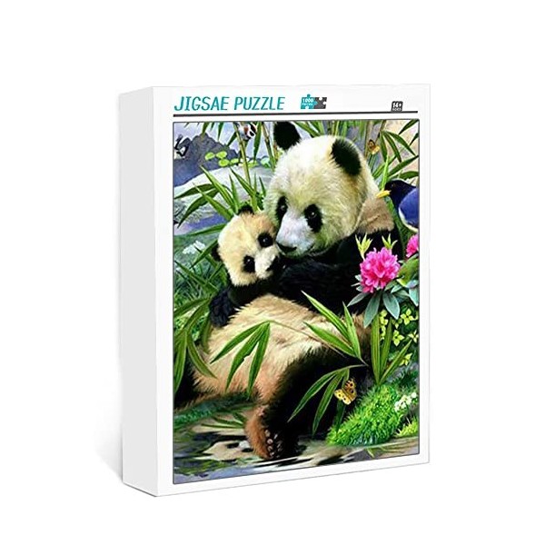 300 pièces de Puzzle Adulte Panda Classic Puzzle Family Challenge Game Puzzle Gift 38x26cm Jigsaw Puzzle pour Enfants et Adul