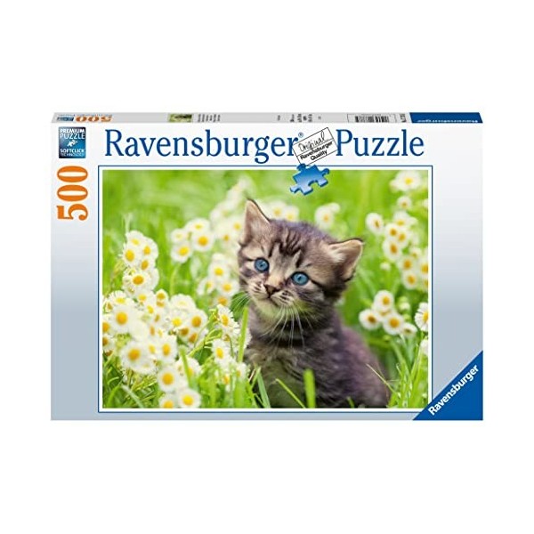 Ravensburger - Puzzle Adulte - Puzzle 500 pièces - Chaton dans la prairie - Adultes et enfants dès 12 ans - Puzzle de qualité