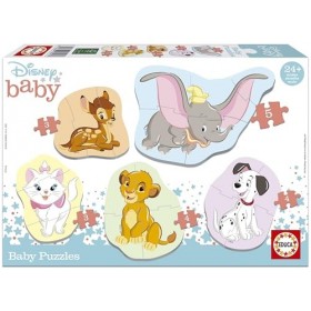 Educa - Baby Animaux Disney. Lot de 5 Puzzles progressifs de 3 à 5 pièces pour Construire Vos Personnages préférés. +24 Mois 