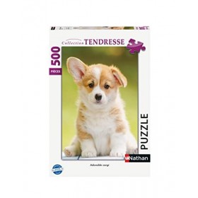Nathan - Puzzle 500 pièces - Adorable corgi - Adultes et enfants dès 12 ans - Puzzle de qualité supérieure - Encastrement par