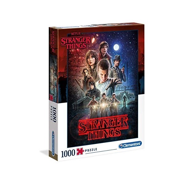 Clementoni Stranger Things Puzzle-1000 pièces Netflix-puzzle adulte-fabriqué en Italie, 39542, No Color