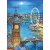 Clementoni- Collection Snow Flakes on The Big Ben 1000 pièces, Londres, Ville-fabriqué en Italie, Puzzle Adulte, 39319, Multi