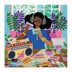 Galison 9780735375703 Mixtape Afternoon Jigsaw Puzzle, Multicoloured, 500 Pieces