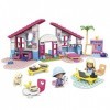MEGA Barbie La Maison de Malibu avec 2 mini-figurines, jeu de briques de construction, 303 pièces, pour enfant dès 5 ans, GWR
