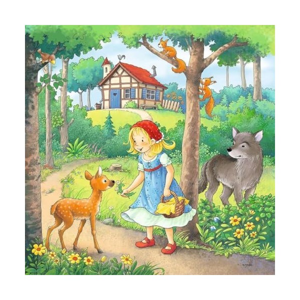 Ravensburger Tiere Raiponce, Chaperon Rouge et Le Roi Grenouille, 08051, Multicolore